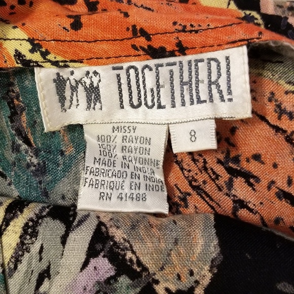 Vintage ❤ Tropical Floral Wrap Maxi Skirt - Picture 3 of 6